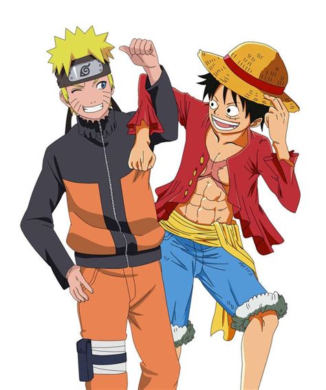 Naruto And Luffy By Zefimankai Manga Anime One Piece Anime Anime