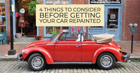 4 Things To Consider Before Getting Your Car Repainted