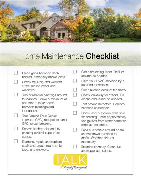 Fall Home Maintenance Checklist Talk Property Management