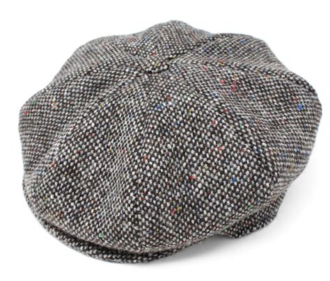 Irish Tweed Driving Cap For Mens Donegal 8 Piece Wool Flat Hat Made In