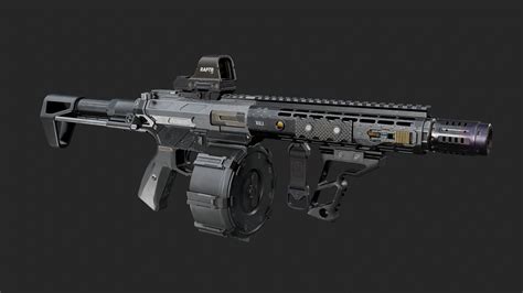 3D Model MSG FPS Modern Shotguns Raptr PBR Game Ready VR AR