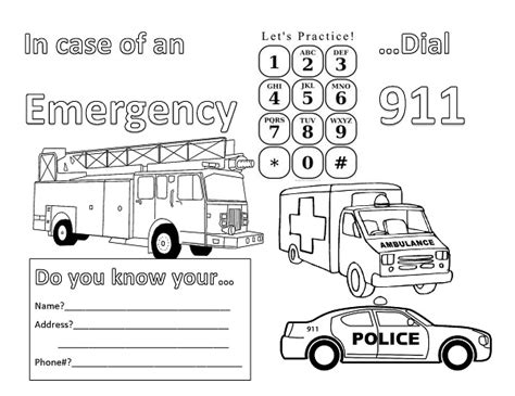 911 Coloring Page And Coloring Book 6000 Coloring Pages