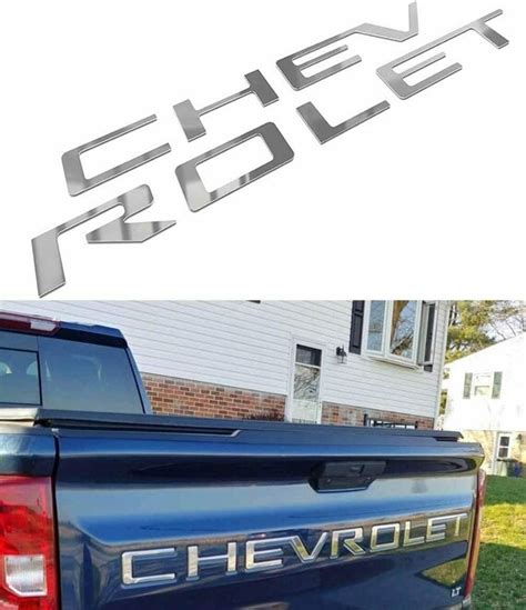 3d Chrome Letters Inserts Rear Tailgate Emblem Fit 2019 2020 Chevrolet