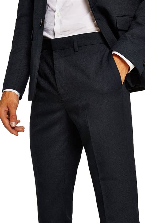 Topman Skinny Fit Textured Dress Pants Nordstrom