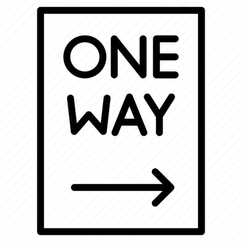 One Way Direction Sign Right Icon Download On Iconfinder