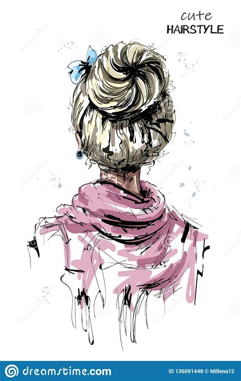 Drawing Girl Hair Back Jameslemingthon Blog
