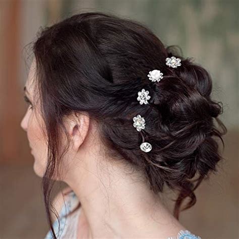 116 Pcs Wedding Bridal Hair Accessories Crystal Pearl Flower Spiral Hair Pins Swirl Hair Twists