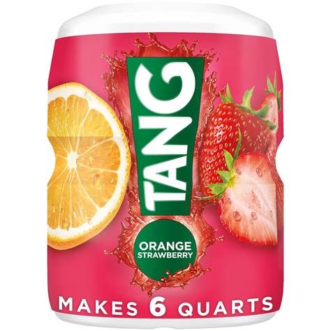 Tang Orange Strawberry Powdered Drink Mix 18 Oz Canister