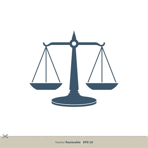 Modern Scale Of Justice Logo Template Illustration Design Download
