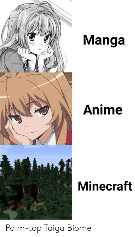 Manga Anime Minecraft Palm Top Taiga Biome Anime Meme On Meme