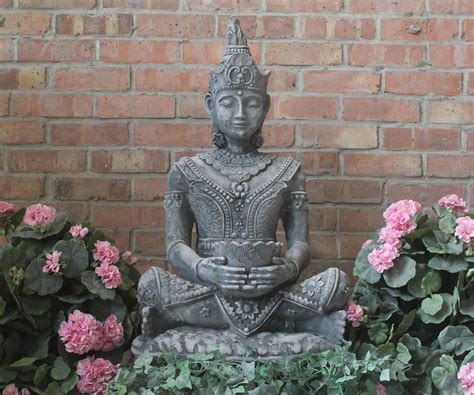 Height is seated buddha's statue that symbolises the gratitude of the tibetan this is a low embarkment, lined with coloured stone rings, each colour representing elements as defined in kalachakra mandala where yellow. Full Size Thai Buddha - Stone Garden Ornaments & Garden ...