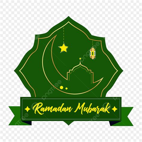 Ramadan Mubarak Vector Png Images Ramadan Mubarak With Green Light