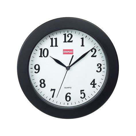 Staples Wall Clock Plastic 10 Dia 32436 687525