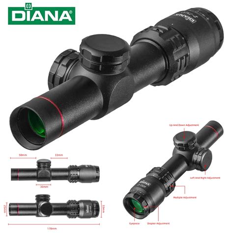 Diana X Hd Riflescope Mil Dot Reticle Sight Rifle Scope Sniper Hunting Scopes Tactical