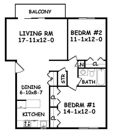 Two Bedroom Small Layout Floor Plan Design In Law Apartment In Law