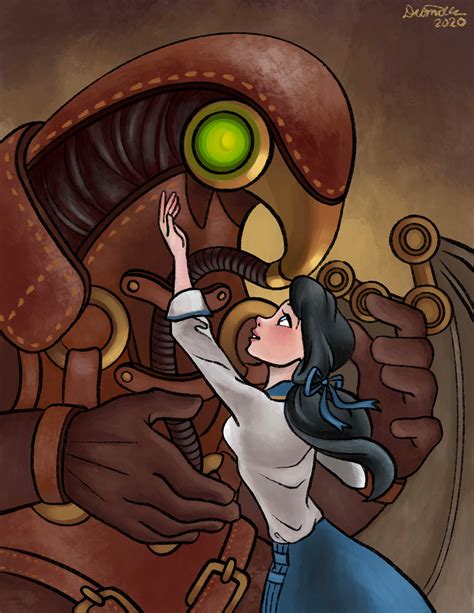 Bioshock Infinite Elizabeth And Songbird 85 X 11 Print Etsy