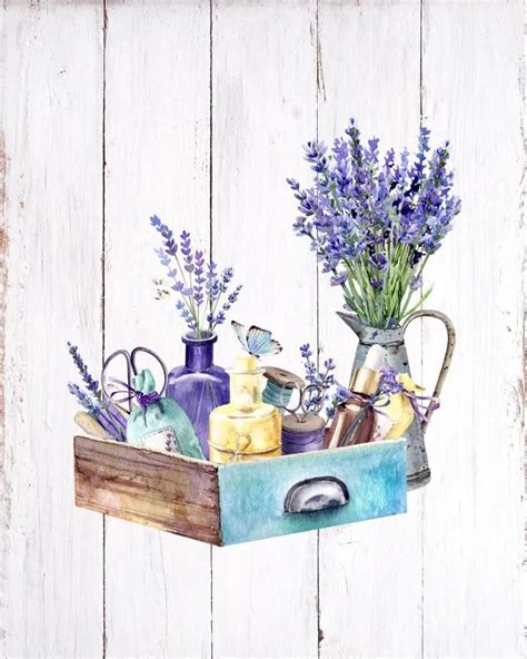 Free Printable French Farmhouse Lavender Bathroom Vignettes Part Two