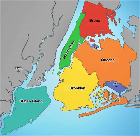 Map Of Nyc Five Boroughs World Map