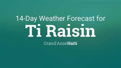 Ti Raisin Haiti 14 Day Weather Forecast