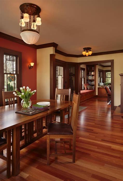 Craftsman Dining Room With Updated Prairie School Features The