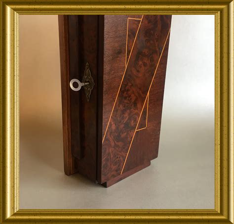 Art Deco Wooden Box With Key