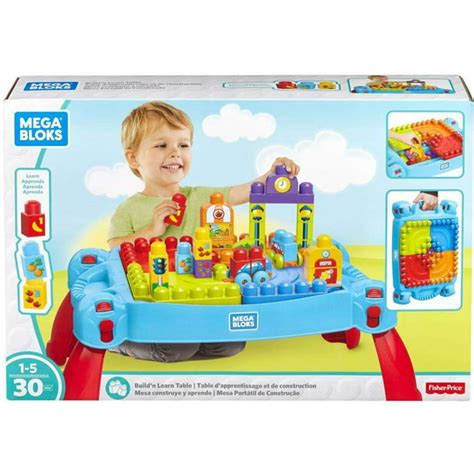 Mega Bloks Big Builders Build N Learn Table 30 Piece Block Set