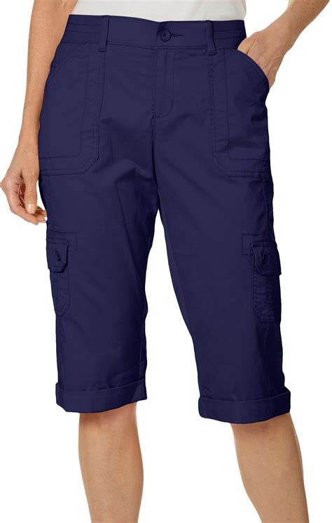 Lee Plus Flex To Go Solid Relaxed Fit Cargo Skimmer Capris