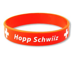 Bei ihr muß alles hopp gehen у неё всё горит в руках. Silikonarmband "Hopp Suisse - Hopp Schwiiz - Forza Svizzera"