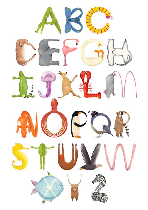 Design Illustrated Alphabet Ideas Alphabet Alphabet Illustration My