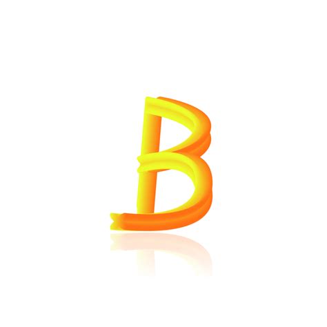 Free 3d Illustration Blender Text Alphabet B On Transparent Background