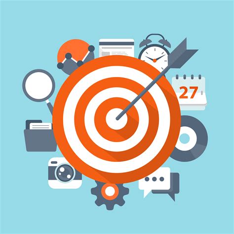 Goal Setting Vector Concept Flat Illustration Of Targeting And