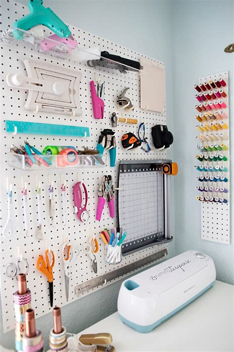 Creative Thrifty And Small Space Craft Room Organization