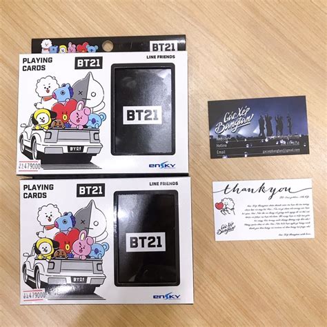 CÓ SẴn BỘ Playing Card Bt21 Official Gác Xép Bangtan