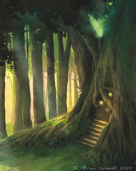 Enchanted Forest Art Print Set Of 3 Fantasy Art Woodland Etsy