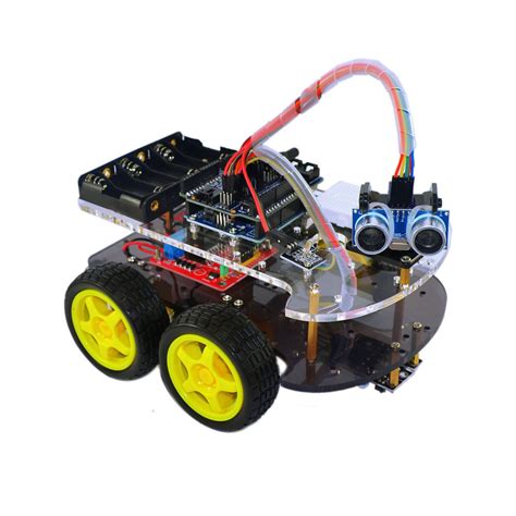 Kit Chassi Duplo 4wd Rodas Robótica Carro Robô Arduino E Eletrônica