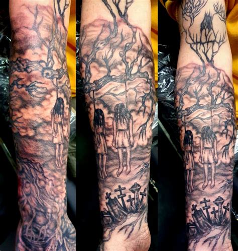 Black And Grey Arm Tattoo Lis Holmberg Trueartists