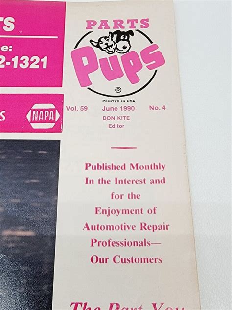 Vintage Napa Auto Parts Pups Magazine New Ellenton S Carolina June Ebay