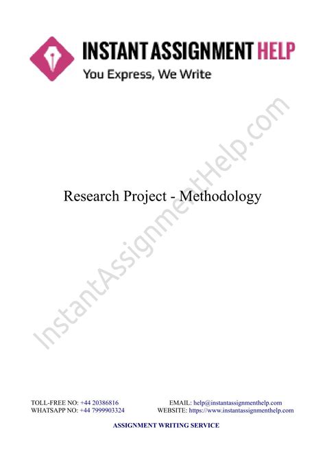 The question paper has five questions of 14 marks each. Sample methodology research paper. How to Write a Method ...
