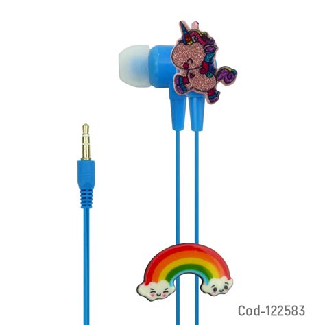 Kolm Audifonos Para Niños Con Cable De Unicornio Arcoiris Tuk K 09