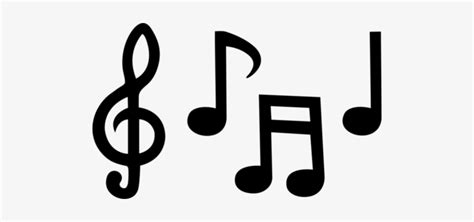 Music Note Clip Art Black And White Music Notes Clipart Transparent