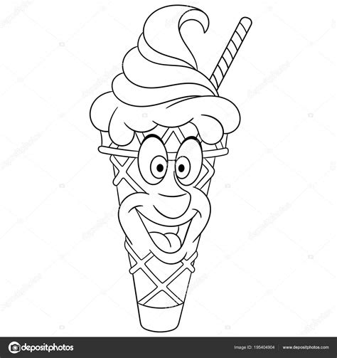 Cornet de glace sur l'encyclopédie wikipédia. Cône de glace douce de dessin animé — Image vectorielle ...