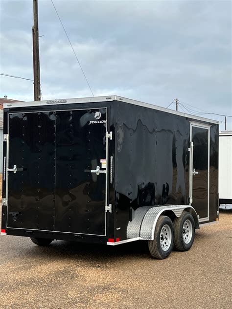 Stallion 7x12 Tandem Axle Cargo Trailers Texas Built Factory Pick Up