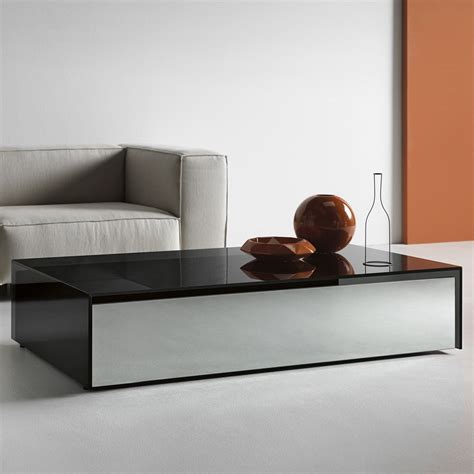 Ghotam Smoked Glass Coffee Table With 1 Drawer Klarity Glass