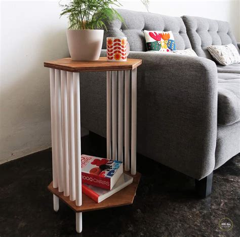 How To Make A Mid Century Inspired Side Table Ohoh Blog