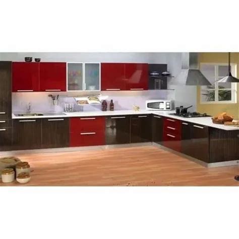 Mdf Residential Godrej L Shape Modular Kitchen At Rs 400000unit In