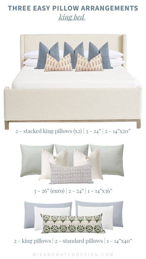 Pillow Arrangements For A King Bed Bed Pillow Styling Bed Styling Easy Pillows King Pillows