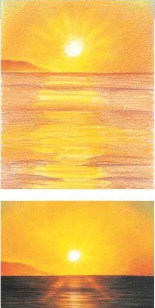 How To Draw A Sunrise With Colored Pencils This Is A Technique That