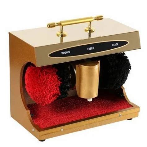 Stainless Steel Red Automatic Shoe Shiner Machine For Hotel Size