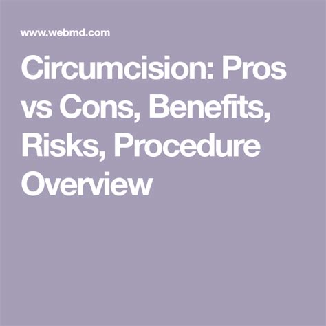 Circumcision Basics Circumcision Pro Vs Con Basic Facts