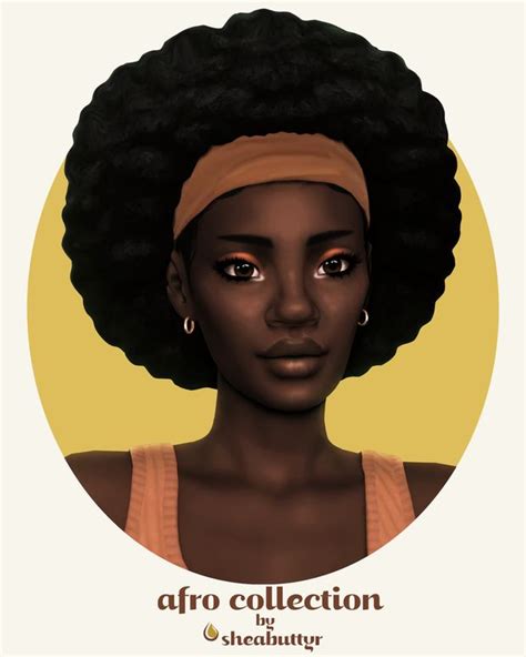 Afro Collection Sheabuttyr On Patreon Afro Hair Sims 4 Cc Sims 4